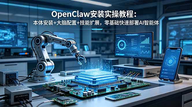 (6.22)OpenClaw安装实操教程：本体安装+大脑配置+技能扩展，零基础快速部署AI智能体