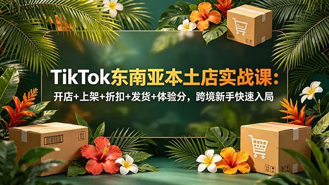 (6.22)TikTok东南亚本土店实战课：开店+上架+折扣+发货+体验分，跨境新手快速入局